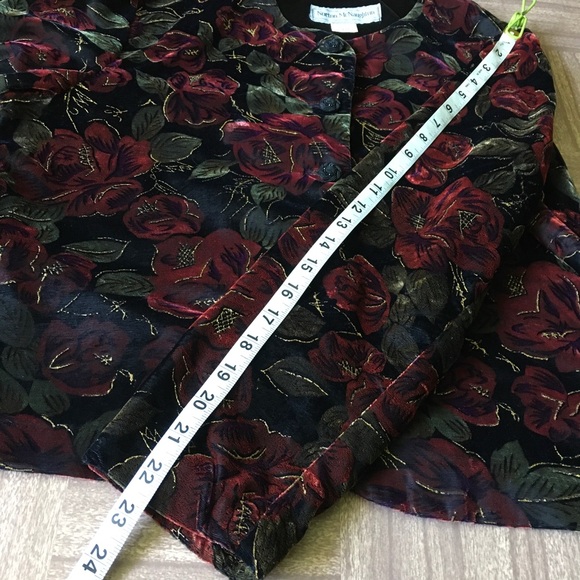 Vintage Norton McNaughton Velvet Rose Jacket - Picture 16 of 16